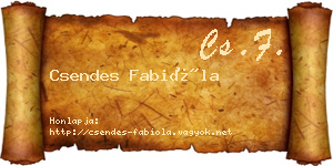 Csendes Fabióla névjegykártya